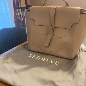 Senreve Maestra Bag in Mimosa/Latte/Gold